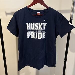Vintage Nike UConn Huskies Husky Pride T Shirt Youth XL 16-18 Navy